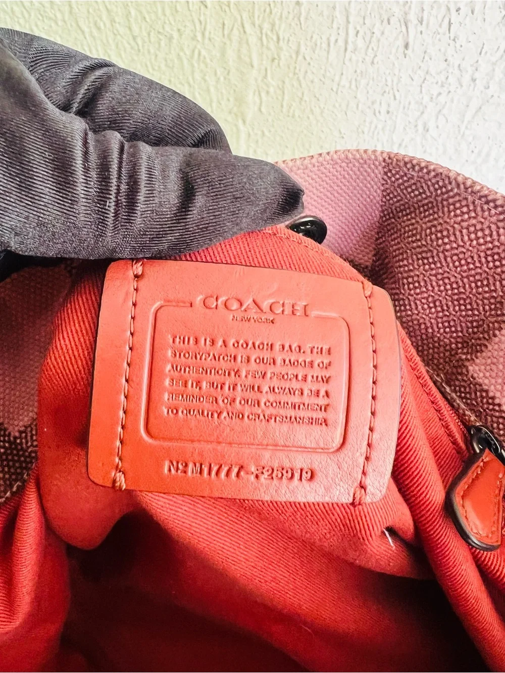 Coach Buffalo Plaid Canvas Tote Bag